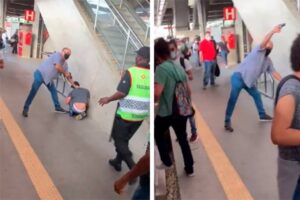 Passageiro aponta arma para outro durante briga em estação de trem em São Paulo