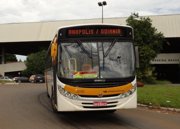 Ônibus é de responsabilidade da empresa Viação Araguarina, que administra a linha Anápolis-Goiânia