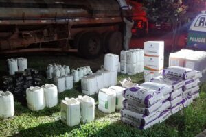 Polícia apreende carga de agrotóxicos avaliada em R$ R$200 mil em Porangatu