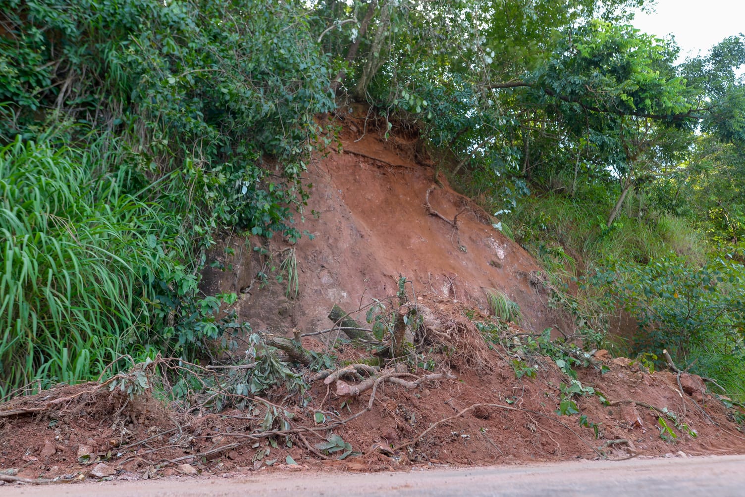 Deslizamento de terra no Morro do Mendanha - (Foto: Jucimar de Sousa - Mais Goiás)