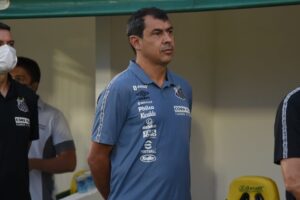 Fábio Carille no último jogo pelo Santos diante do Mirassol