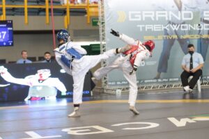 Luta de taekwondo no Grand Slam da modalidade