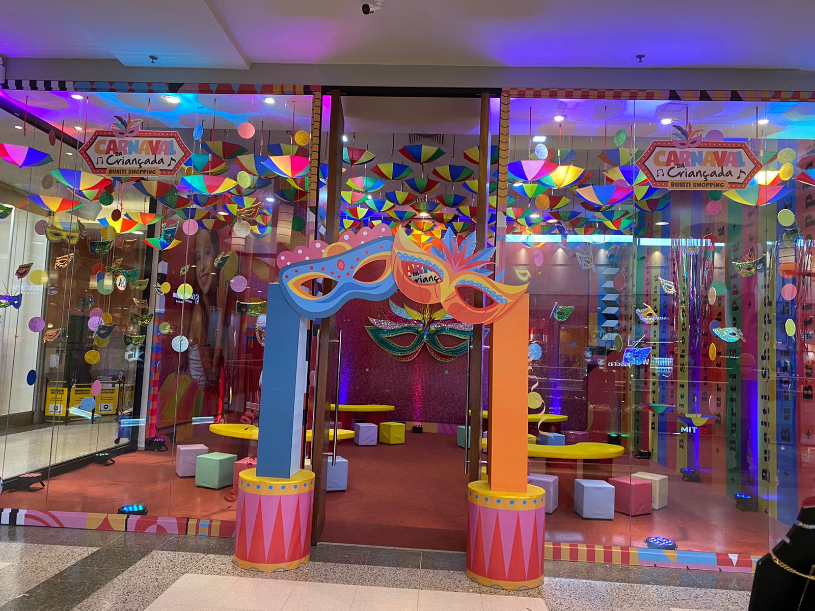 Oficinas infantis gratuitas de Carnaval no Buriti Shopping