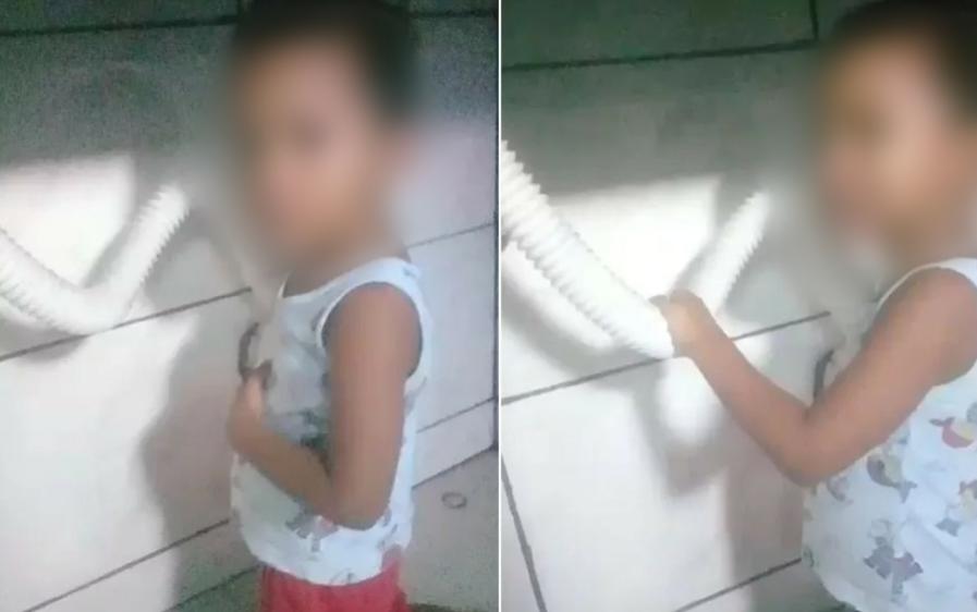 Criança de três anos prende o braço no cano da pia em Inhumas (GO)