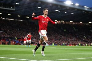 Cristiano Ronaldo comemora gol pelo Manchester United