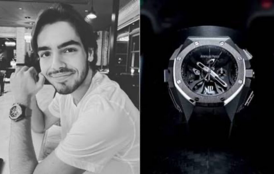 Filho de Faustão, João Silva, usa relógio de ouro e titânio que custa R$ 1,2 milhão