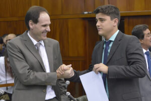 Deputados Lissauer Vieira e Diego Sorgatto (Foto: Assembleia Legislativa)