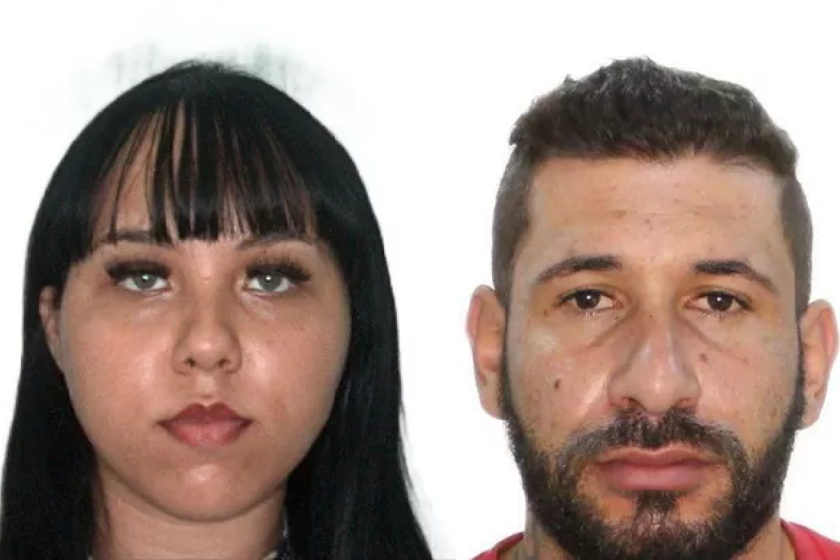À esquerda, a vítima Vitória Fagundes; À direita o agressor, Cássio Pereira dos Santos (Foto: Divulgação – PC)