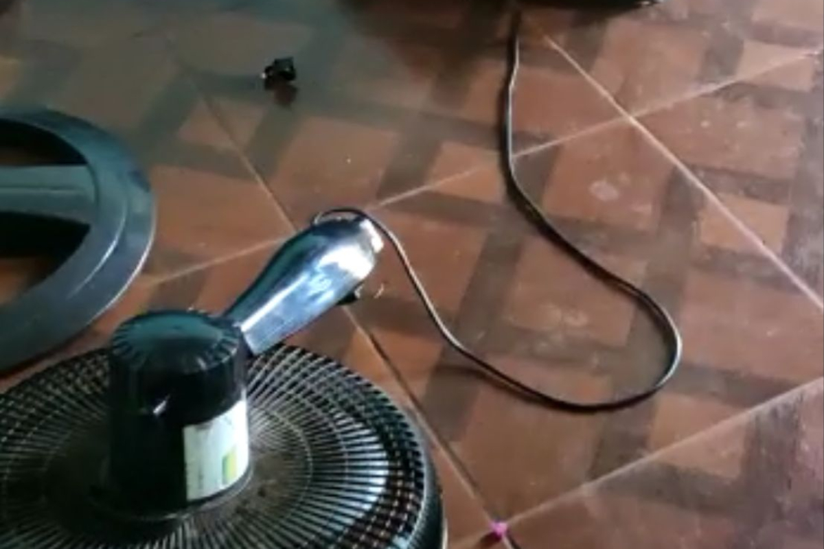 Homem usou dos fios de um ventilador e de um ferro de passar roupas para agredir a companheira (Foto: Divulgação – PC)