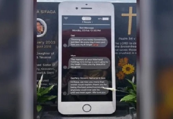 Segundo família, Theresa Sifaga "só ficava no celular". Adolescente ganha lápide em forma de iPhone na Nova Zelândia