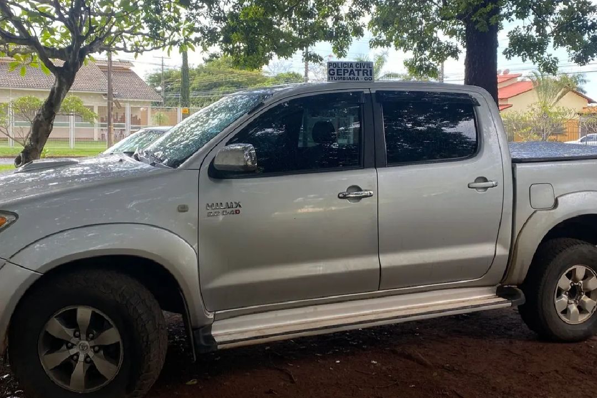 O roubo, que resultou na receptação, ocorreu na cidade Santa Juliana, na cidade de Minas Gerais, em 2019 (Foto: Divulgação – PC)