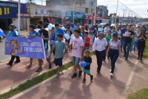 Evento celebra conscientização sobre autismo, em Aparecida (Foto: SecomAparecida)