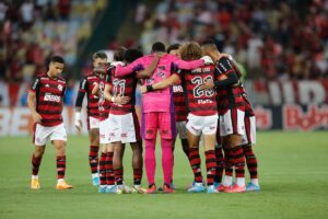 Equipe do Flamengo em final do Campeonato Carioca 2022