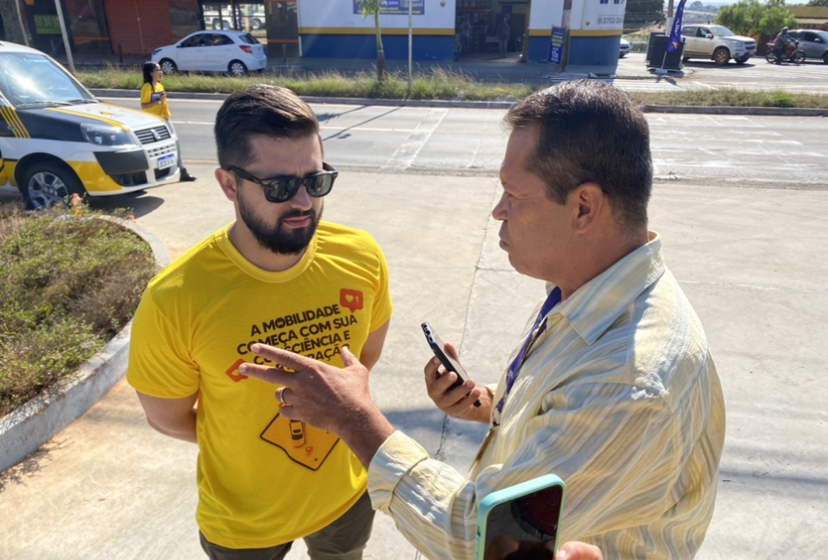 Igor Lino, diretor da CMTT, falou com a imprensa da cidade e destacou a campanha (Foto: Jonathan Cavalcante)