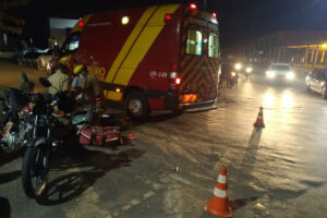 Colisão entre moto e carro deixa uma pessoa ferida em Goianésia (GO)